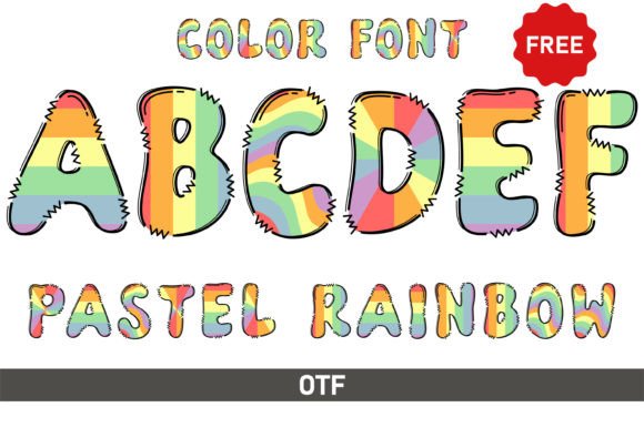 Pastel Rainbow: A Soft, Colorful Font for Creative Projects