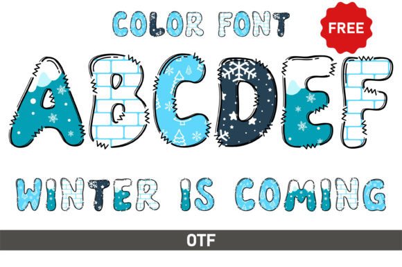 Winter is Coming: A Whimsical Font for Playful, Artistic Design Projects