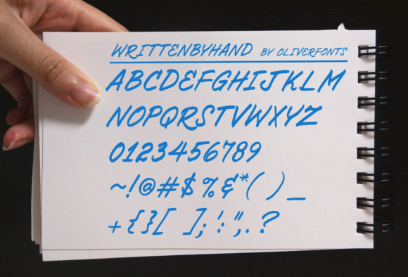 Written By Hand: A Casual All Caps Script Font
